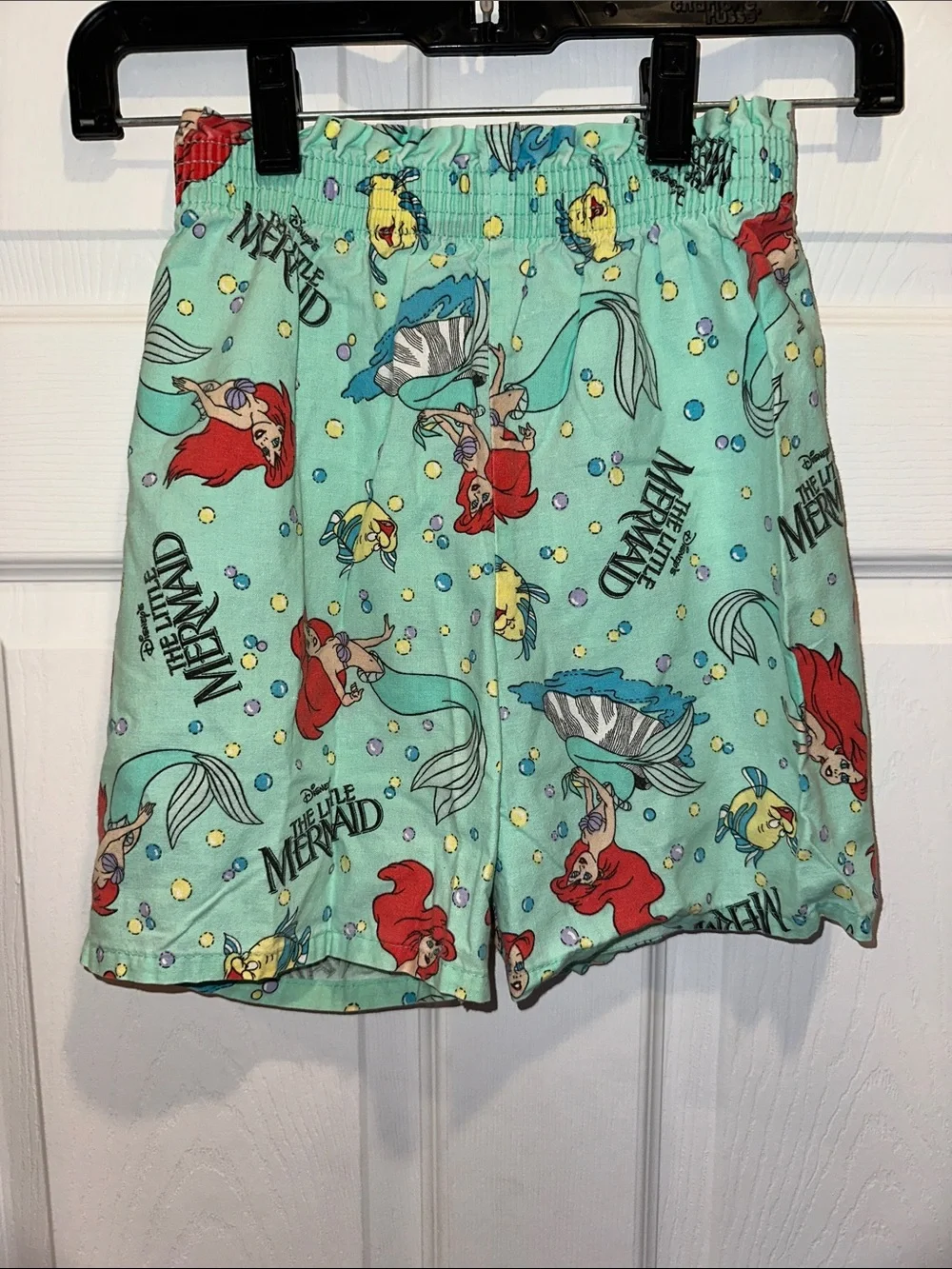 Vintage Disney The Little Mermaid Mint Green Ariel Print Shorts